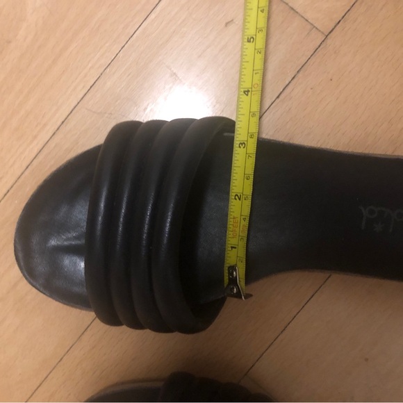 Splendid Leather Flat, Slide Sandals, Black, Women's Size 8 - Picture 10 of 12